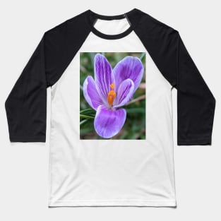 Purple, Orange and White Flower 4 Baseball T-Shirt